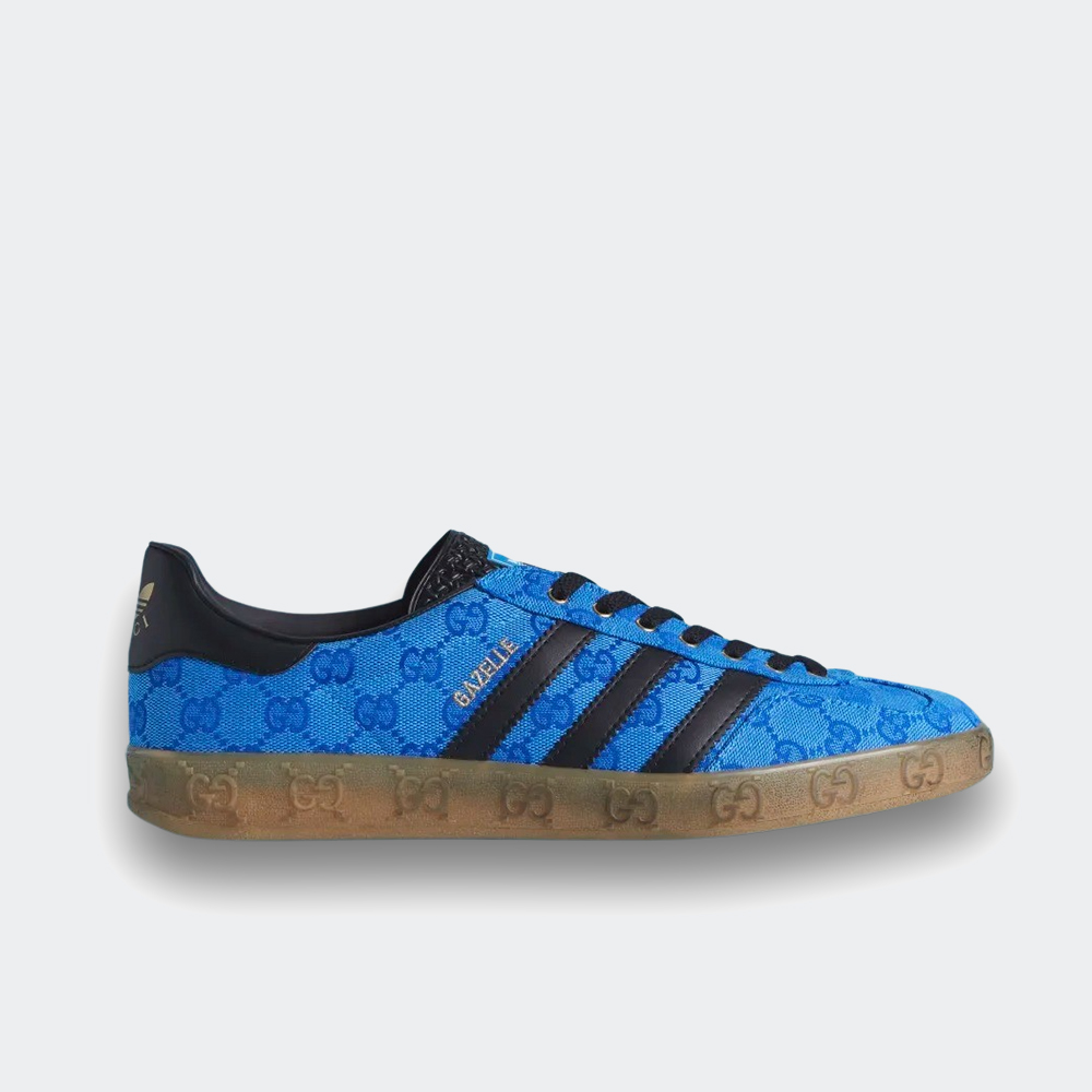 GUCCI Gazelle Blue スニーカー 41 adidas x Gucci Gazelle Blue GG Monogram Men's - IE2265